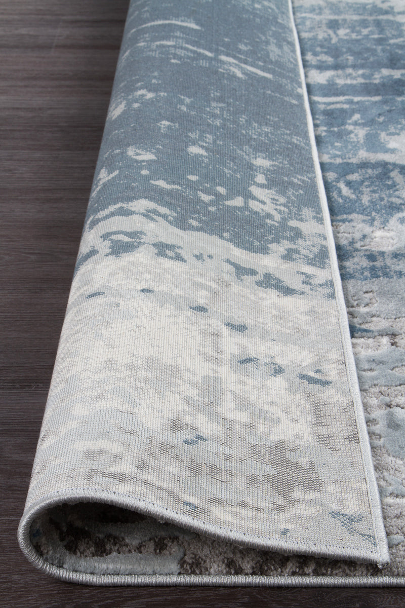 Roxana Distressed Timeless Rug Blue Grey White