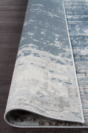 Roxana Distressed Timeless Blue Grey White Runner Rug