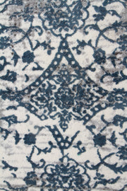 Yasmin Distressed Transitional Rug White Blue Grey