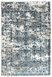 Yasmin Distressed Transitional Rug White Blue Grey