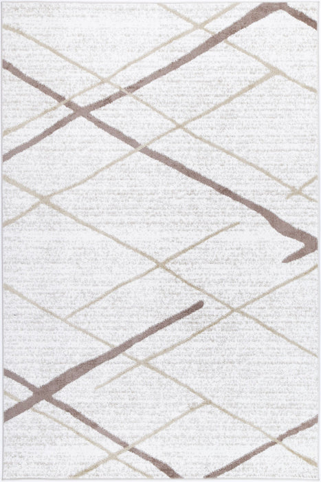 Paisley Abstract Stripe Latte Rug