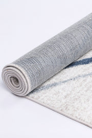 Paisley Abstract Stripe Light Blue Rug