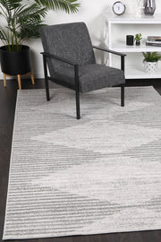 Paisley Abstract Diamond Grey Rug
