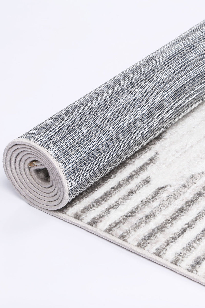 Paisley Abstract Diamond Silver Rug