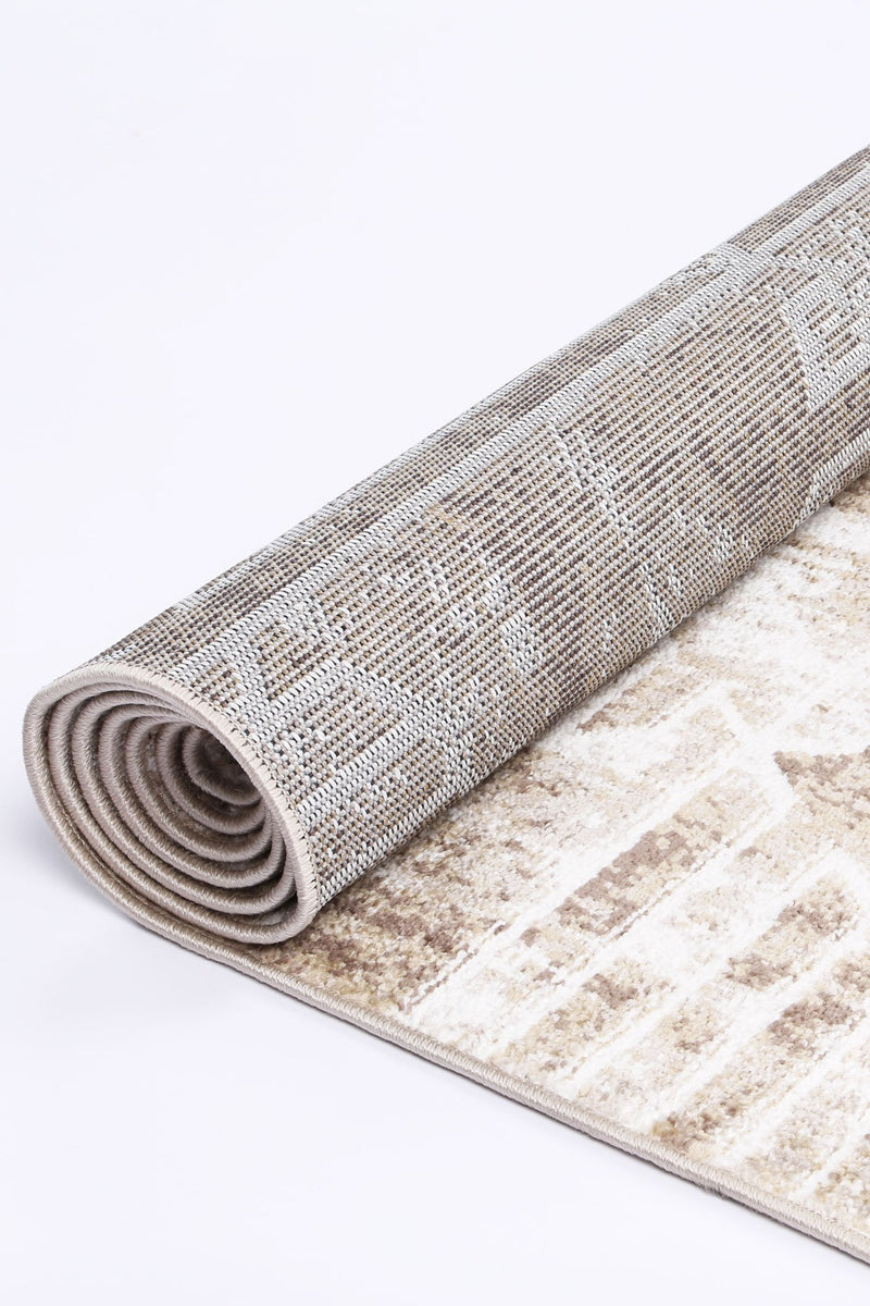 Paisley Transitional Geometric Latte Rug