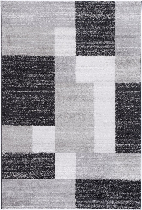 Paisley Abstract Geometric Grey Rug