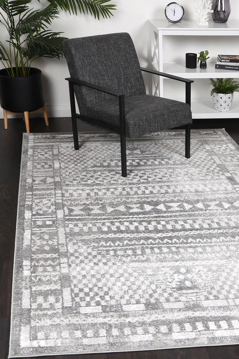 Paisley Tribal Grey Rug