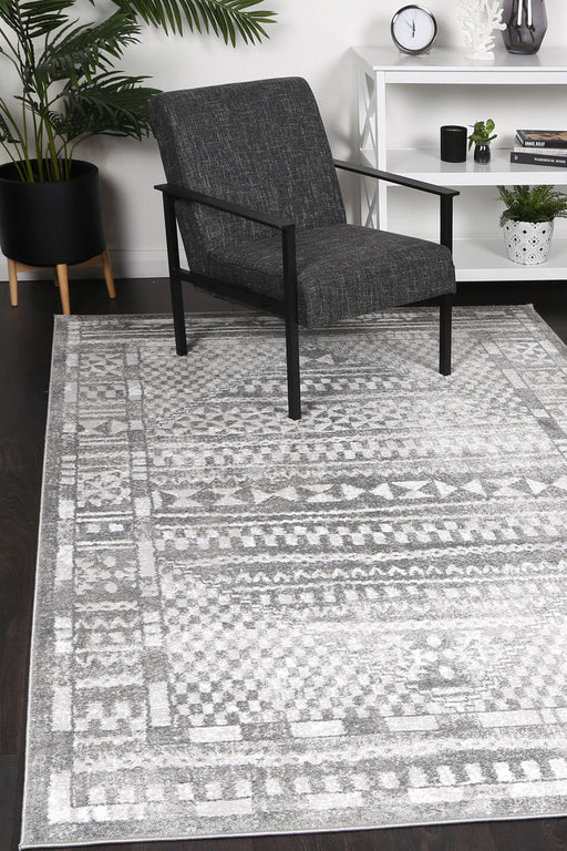 Paisley Tribal Grey Rug
