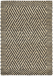 Kenya Tribal Natural Black Jute Rug
