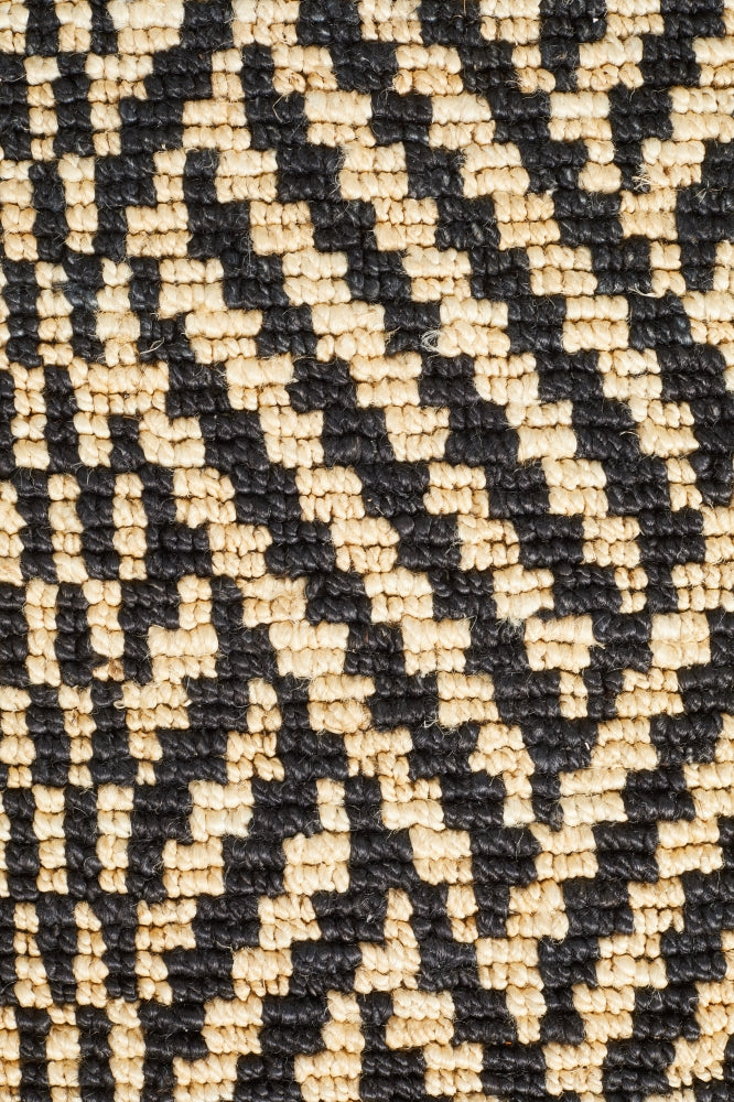 Kenya Tribal Natural Black Jute Rug