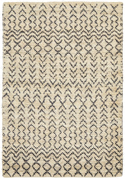Coastal Tribal Natural Black Jute Rug