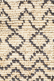 Coastal Tribal Natural Black Jute Rug