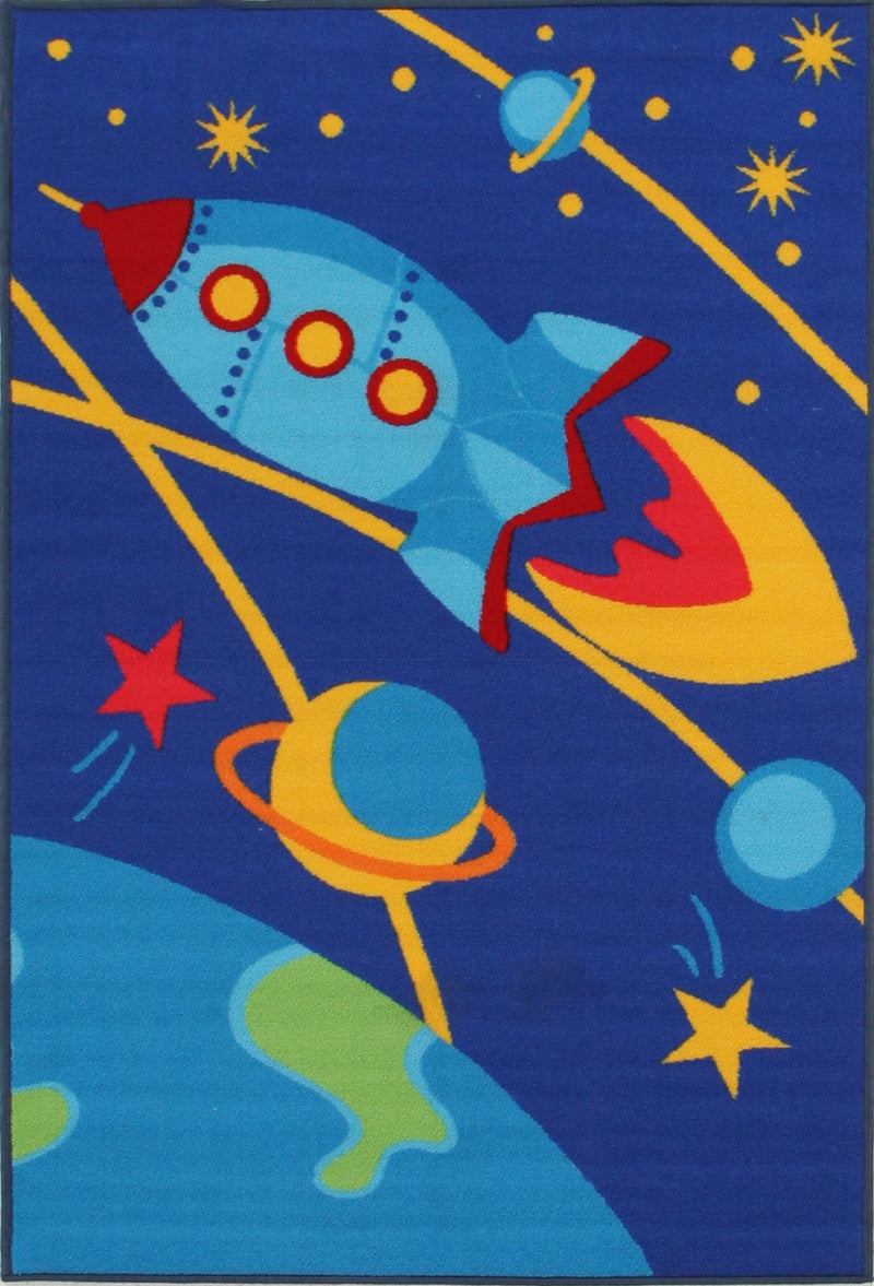 Kids Non Slip Outer Space Rug