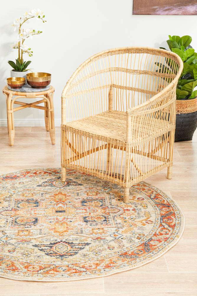 Bequest Heirloom Rust Round Rug