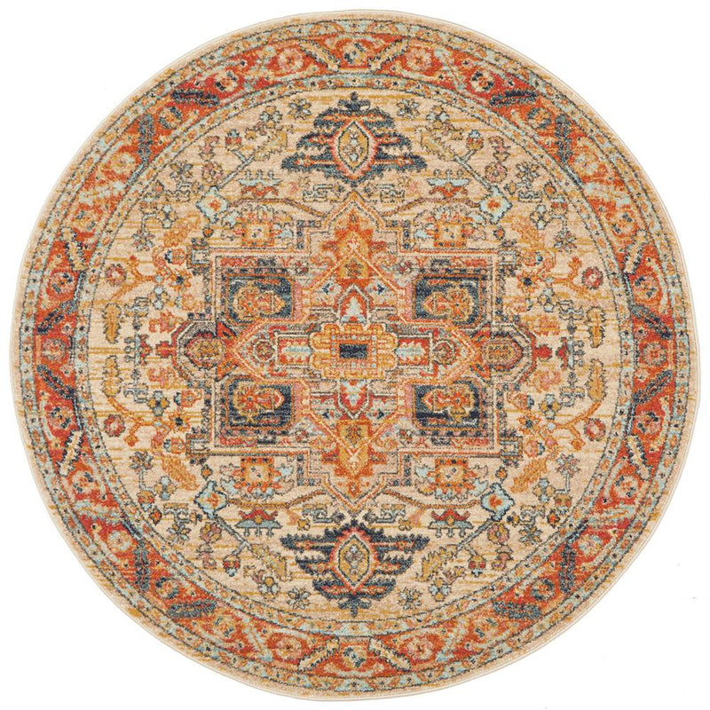 Bequest Heirloom Rust Round Rug