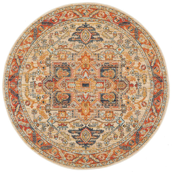 Bequest Heirloom Rust Round Rug — SydneyRugsOnline