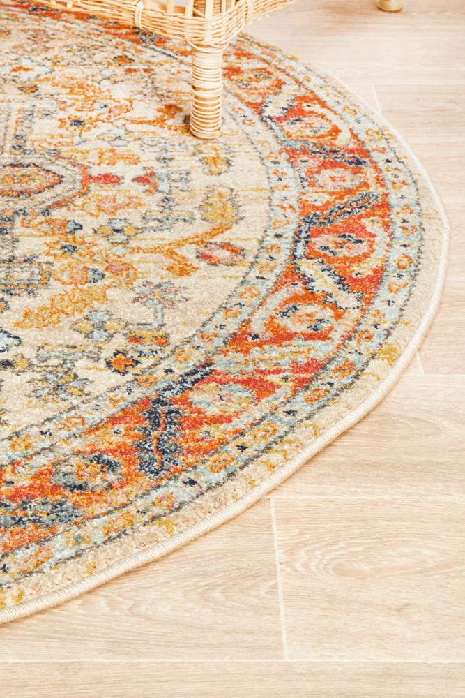 Bequest Heirloom Rust Round Rug