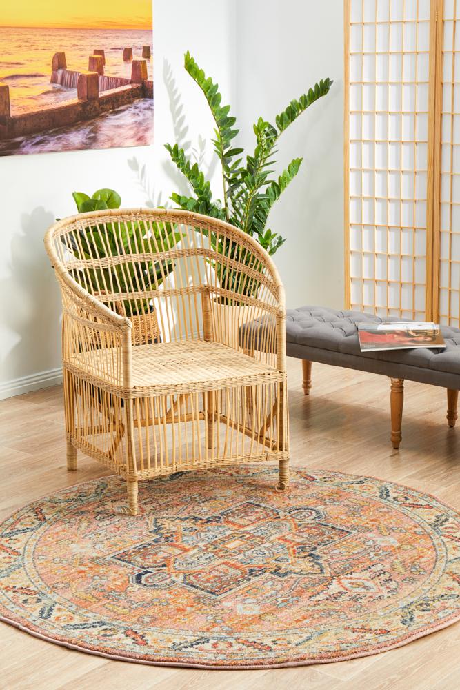 Bequest Heirloom Salmon Round Rug