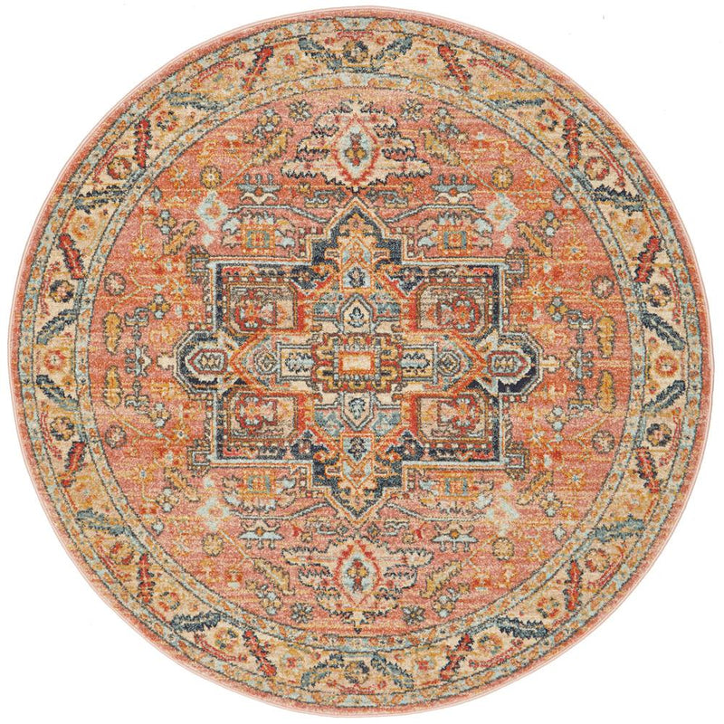 Bequest Heirloom Salmon Round Rug