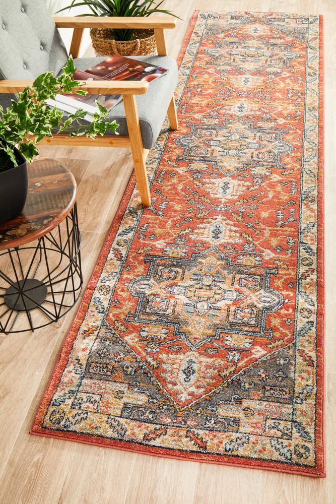 Bequest Heirloom Terracotta Runner Rug — SydneyRugsOnline