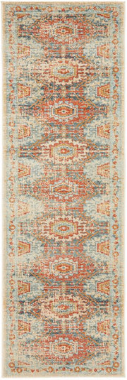 Bequest Sprig Blue Runner Rug