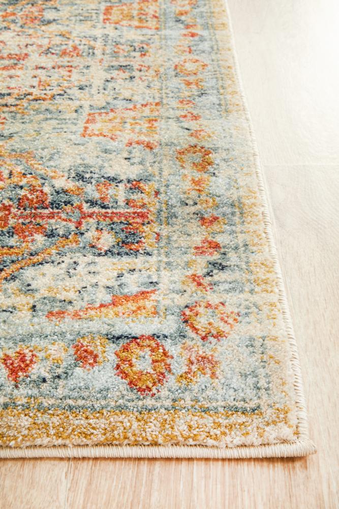 Bequest Sprig Blue Runner Rug