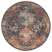 Bequest Rod Navy Round Rug