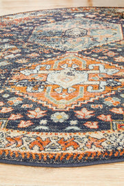 Bequest Rod Navy Round Rug