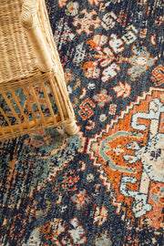 Bequest Rod Navy Round Rug