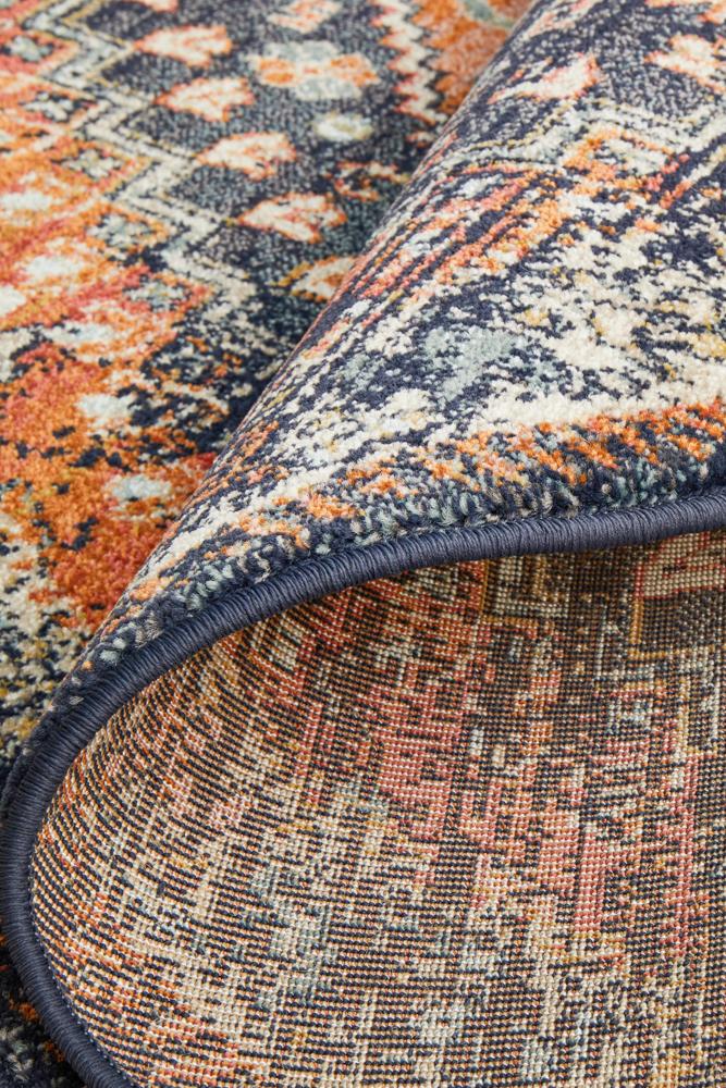 Bequest Rod Navy Round Rug