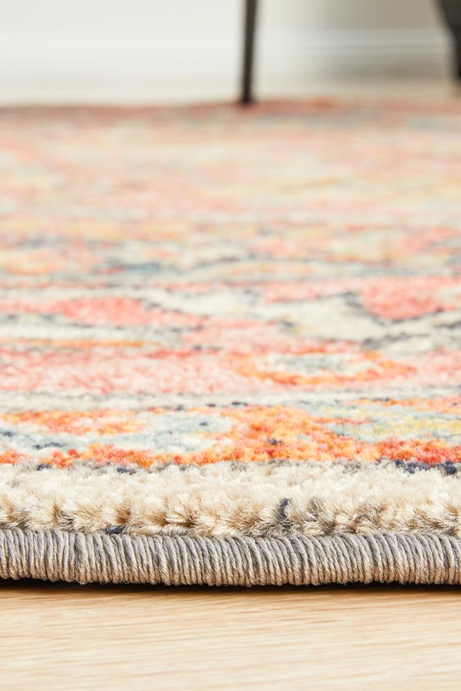 Bequest Reversion Crimson Round Rug