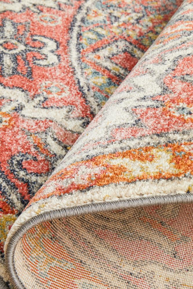 Bequest Reversion Crimson Round Rug