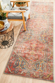 Bequest Reversion Crimson Runner Rug