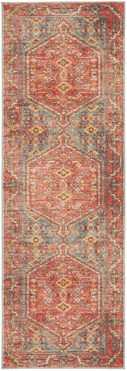 Bequest Reversion Crimson Runner Rug