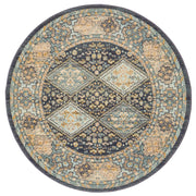 Bequest Patrimony Navy Round Rug