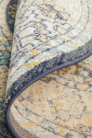 Bequest Patrimony Navy Round Rug