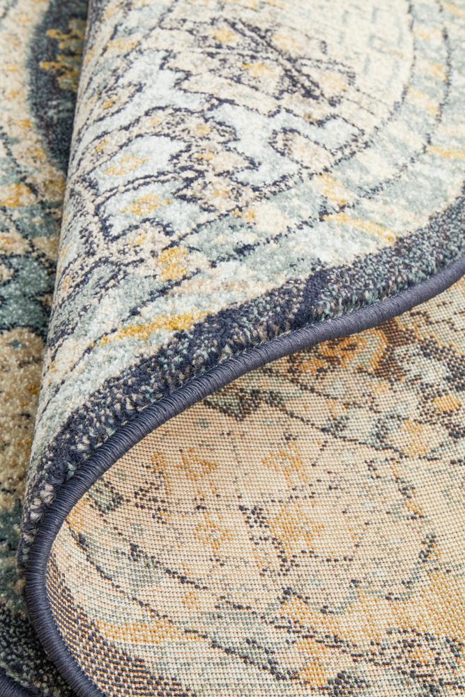 Bequest Patrimony Navy Round Rug