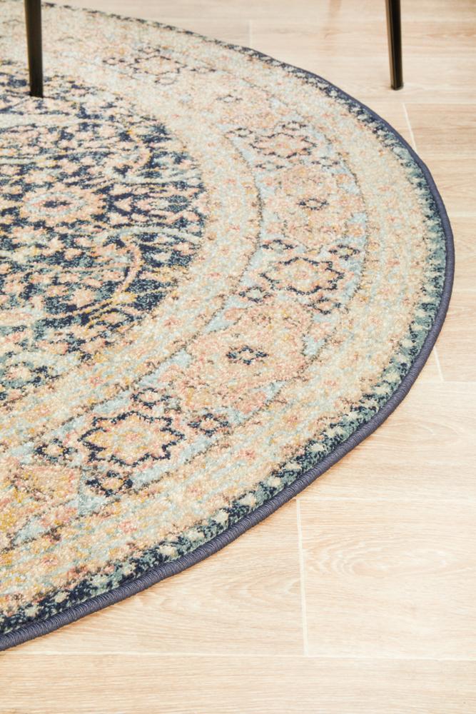 Bequest Heritage Midnight Round Uniart Rug