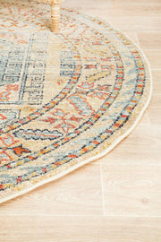 Bequest Relic Sky Blue Round Rug