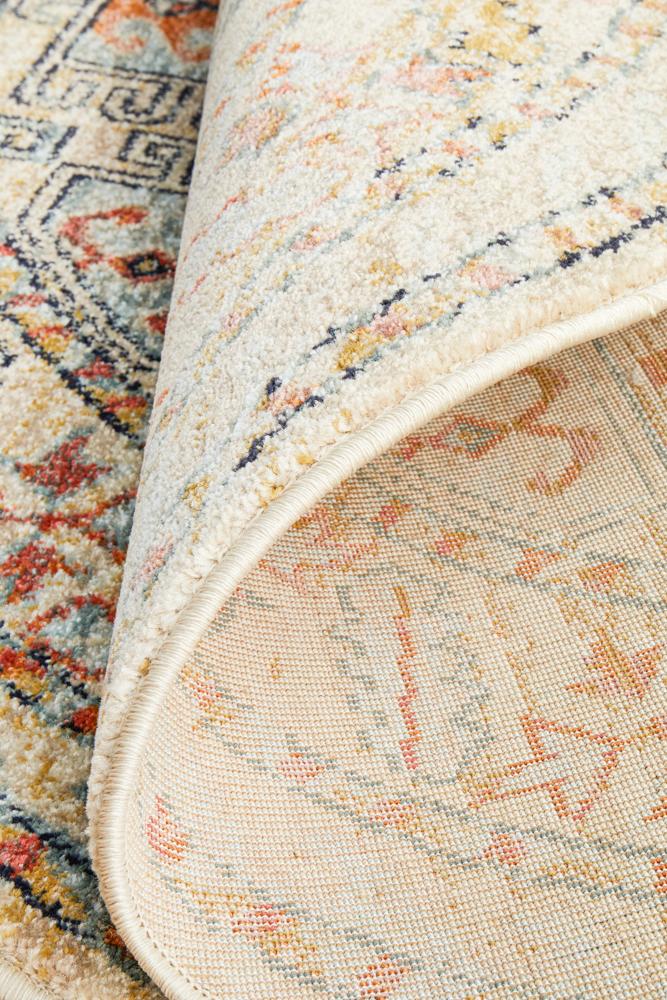 Bequest Relic Sky Blue Round Rug