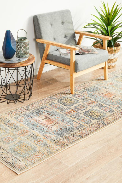 Bequest Relic Sky Blue Runner Rug