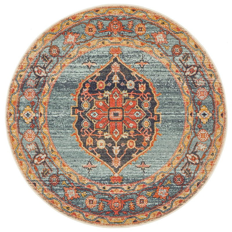 Bequest Memorial Rust Round Rug