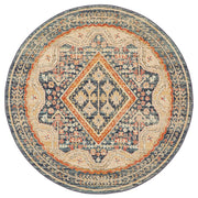 Bequest Souvenir Navy Round Rug