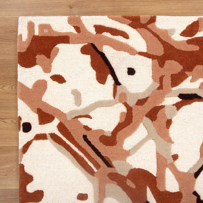 Les Nomades Tangle Rust Wool Rug