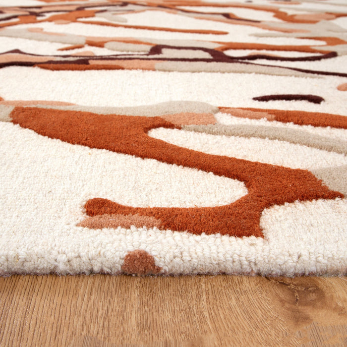 Les Nomades Tangle Rust Wool Rug