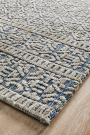 Denim Moria Navy Grey Rug