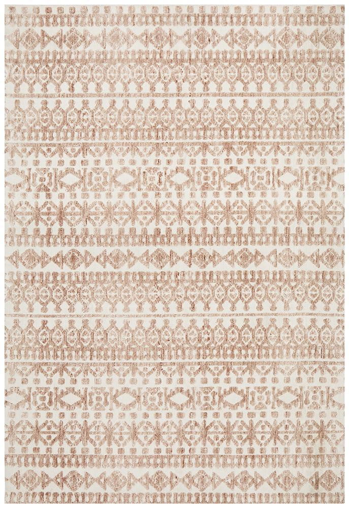 Denim Beta Peach Ivory Uniart Rug