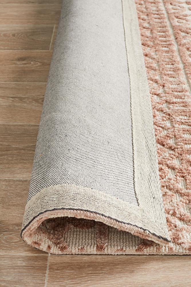 Denim Beta Peach Ivory Uniart Rug