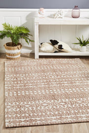 Denim Beta Peach Ivory Uniart Rug