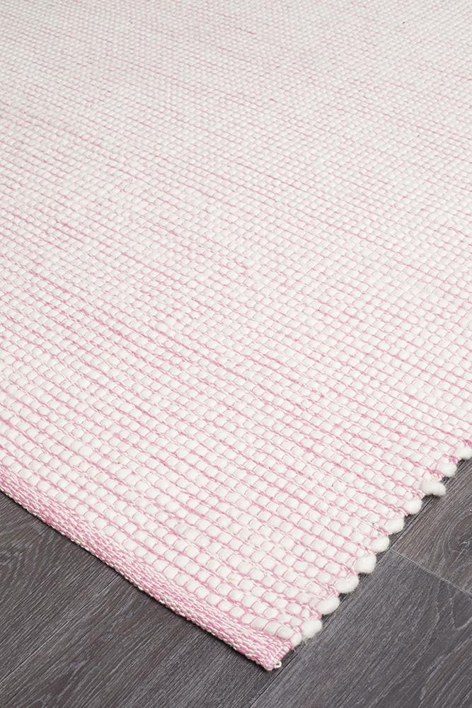 Ninnutsg Folt Wool Pink Rug
